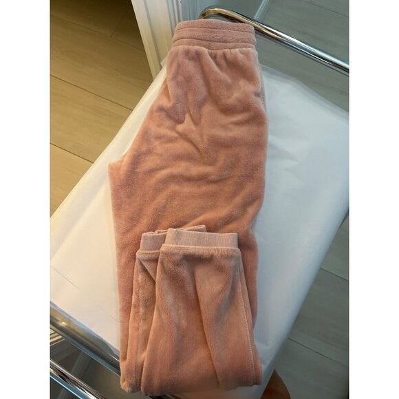 Athleta Girls Joggers Sweatpants Pink Velour Soft Pants Size M 8/10 - Picture 6 of 6